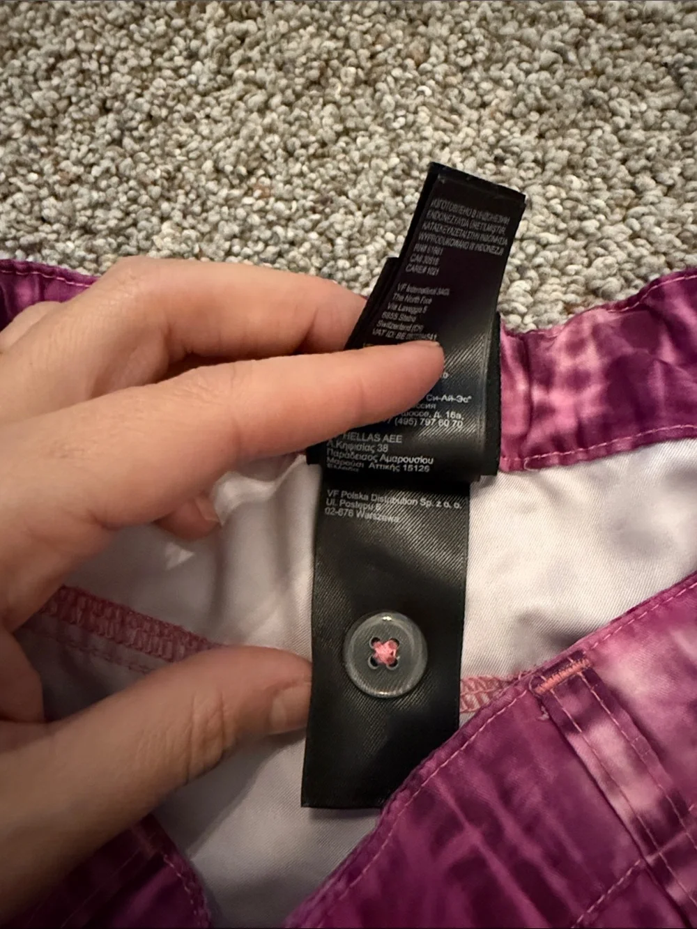 The North Face girls Purple Tie-Dye Board Swim Shorts Medium 10/12